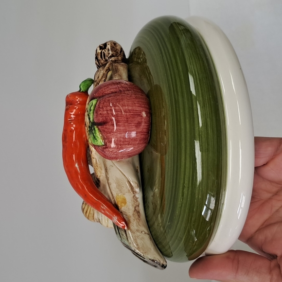 - Vintage ceramic” 5th Ave” handpainted canister set " Garden Harvest" - Picture 8 of 16